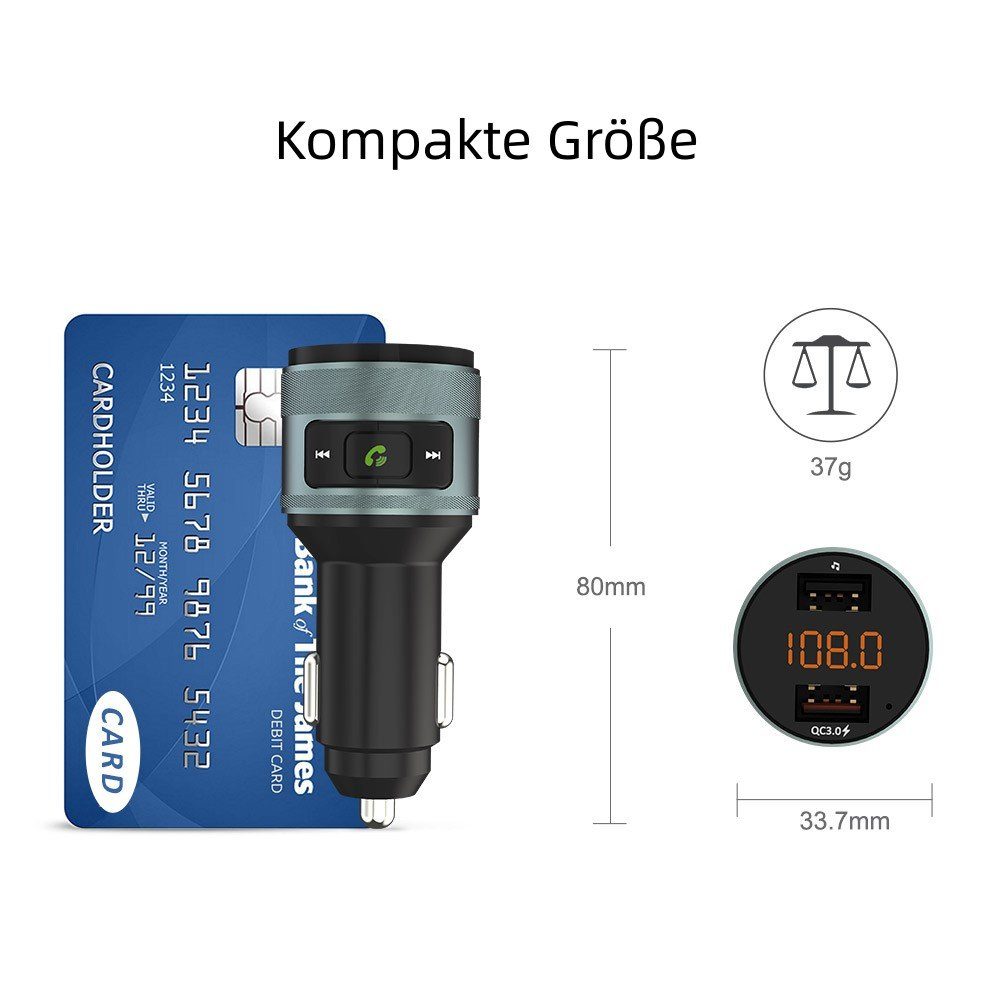 Novostella Bluetooth-Modul Zealife Bluetooth FM Transmitter QC 3.0, Packung