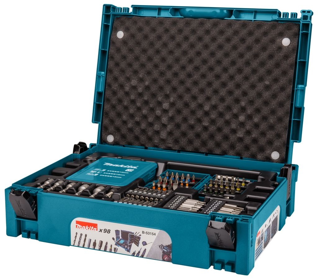 Makita Tillbehör B-53154 Borr-/skruvmejselbitssats 98 delar i Mbox1