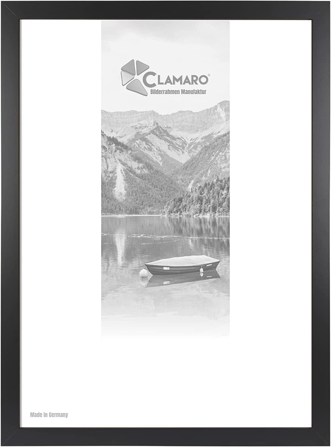 Clamaro Bilderrahmen Bilderrahmen Schwarz CLAMARO Collage nach Maß FSC® Holz Modern eckig 20x30 in Schwarz
