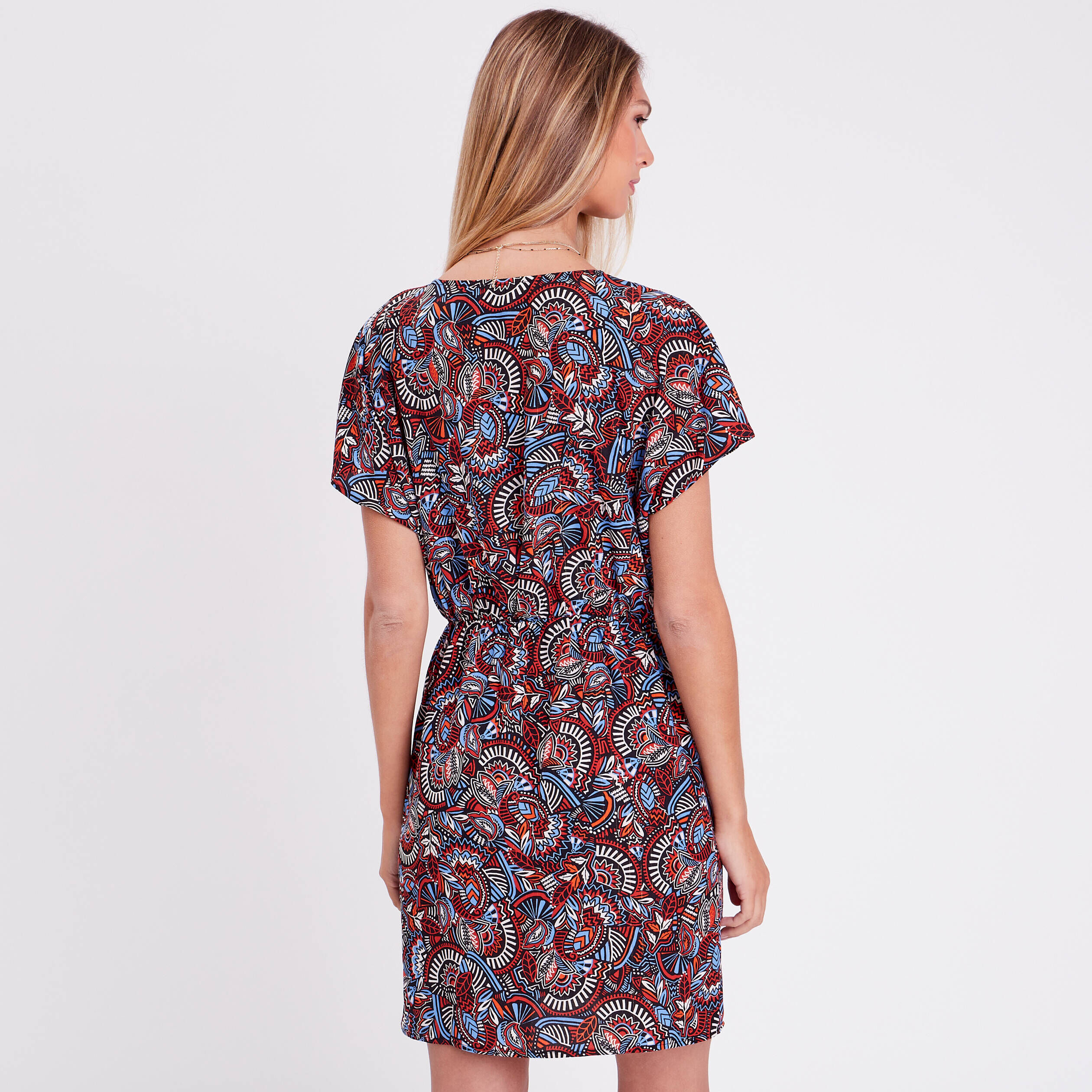 Robe portefeuille avec noeud noir femme | Cache Cache