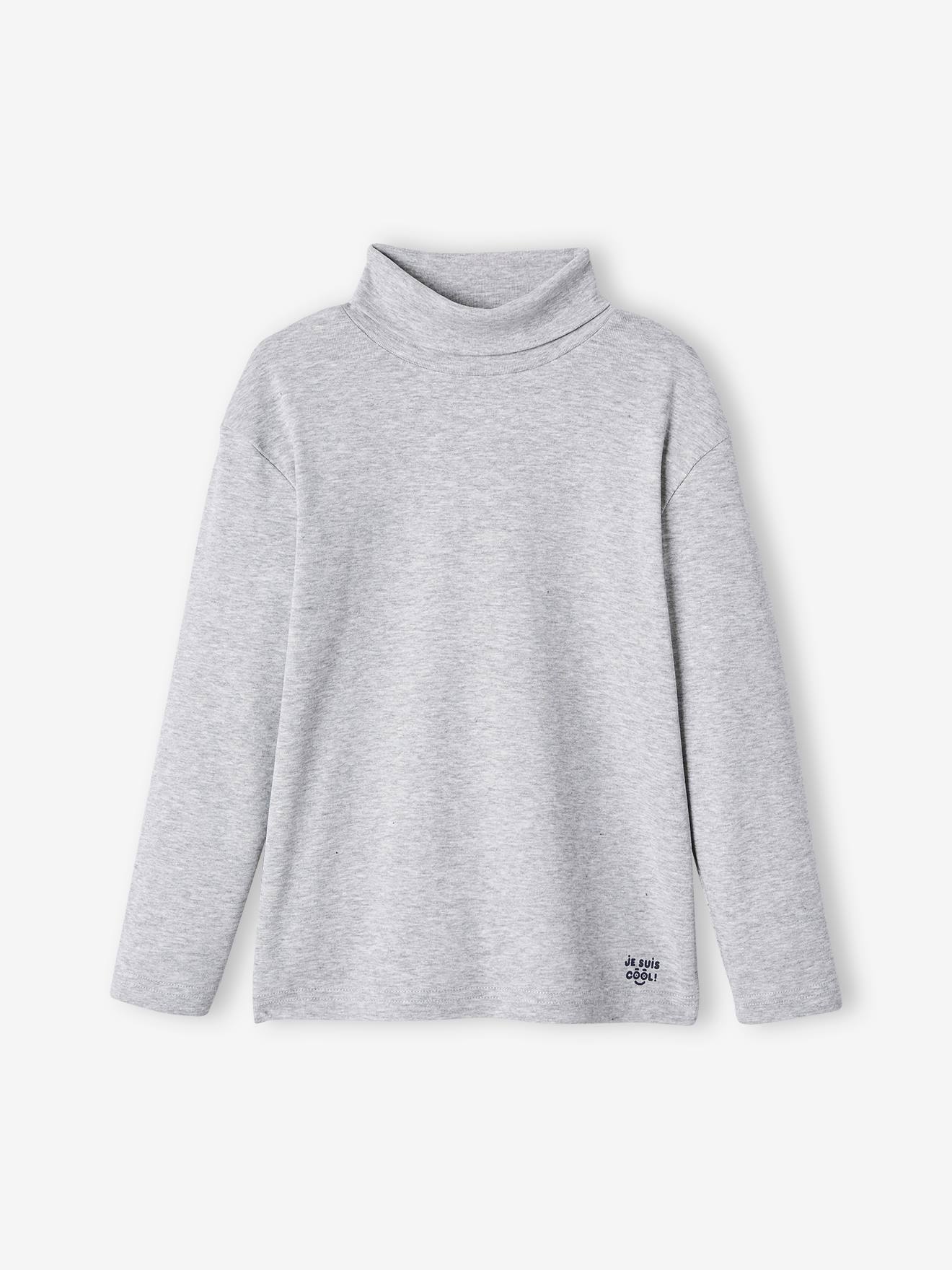 Vertbaudet 3er-Pack Jungen Rollkragenshirts BASIC Oeko-Tex - pack hellgrau meliert