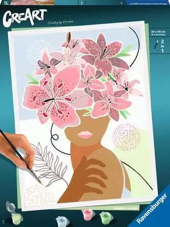 CreArt Gedankenblumen - Malen nach Zahlen für Erwachsene