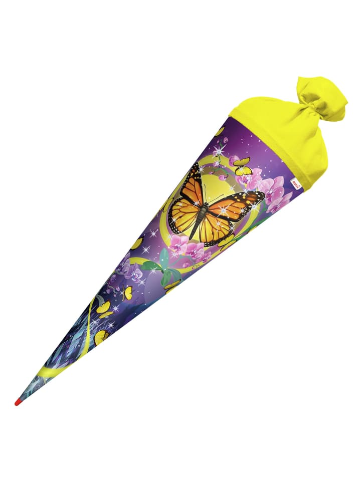 ROTH Schultüte groß Schmetterling 70 cm, Glitter in Bunt günstig kaufen onesize