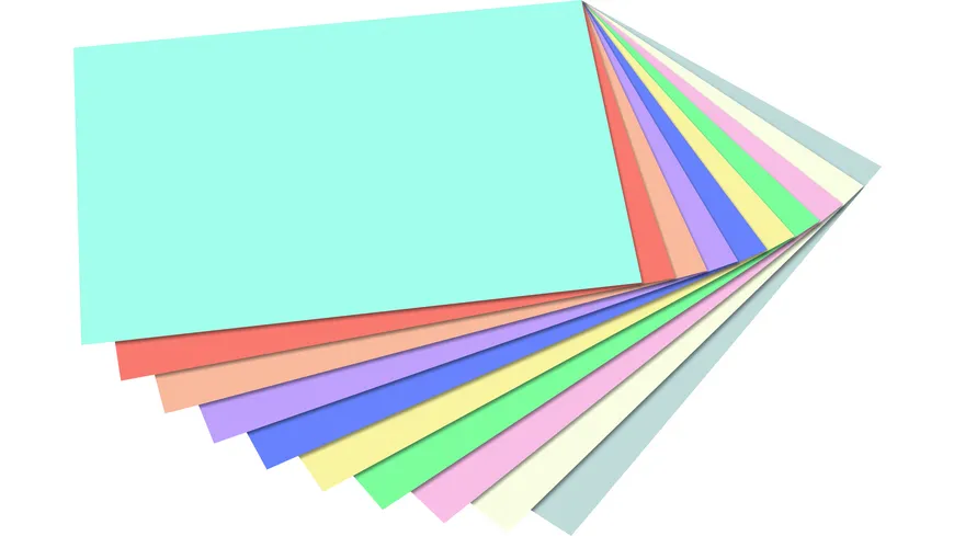folia Tonpapier PASTELL DIN A4 100 Blatt 10 Farben