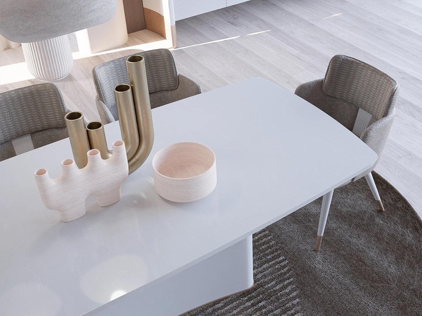 JVmoebel Esszimmer-Set Esszimmer Set Esstisch Design Sideboard Modern Möbel Essgruppe, (6-St., 1x Esstisch + 4x Stühle + 1x Sideboard), Made in Europa