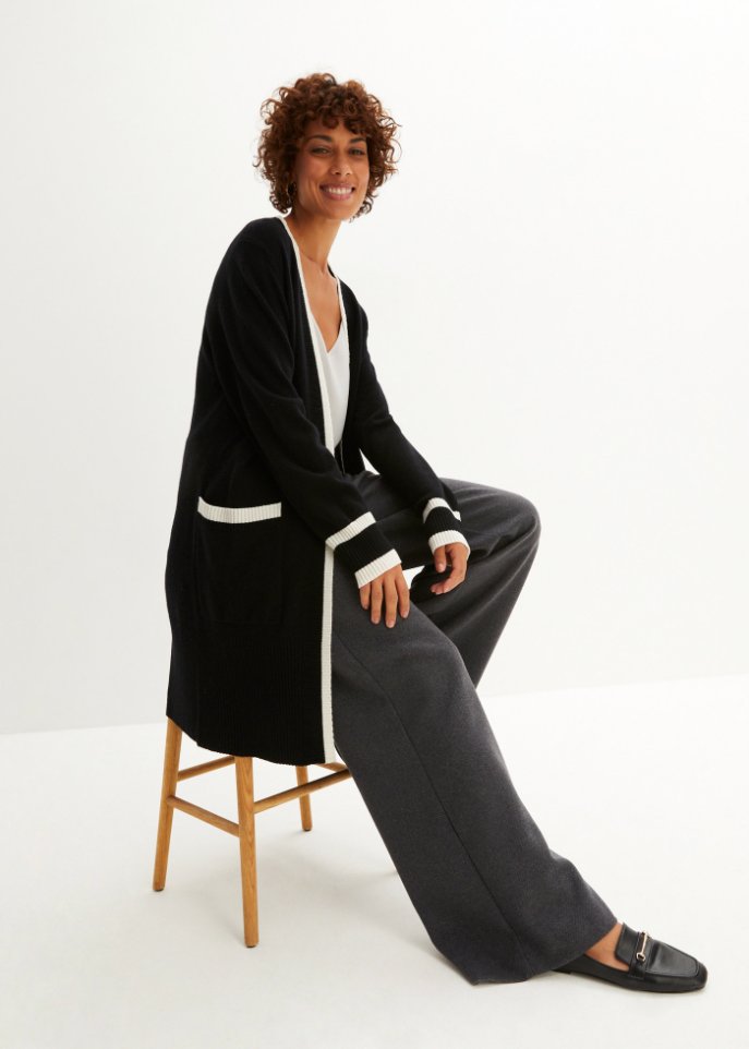 Wollstrickjacke mit Good Cashmere Standard®-Anteil