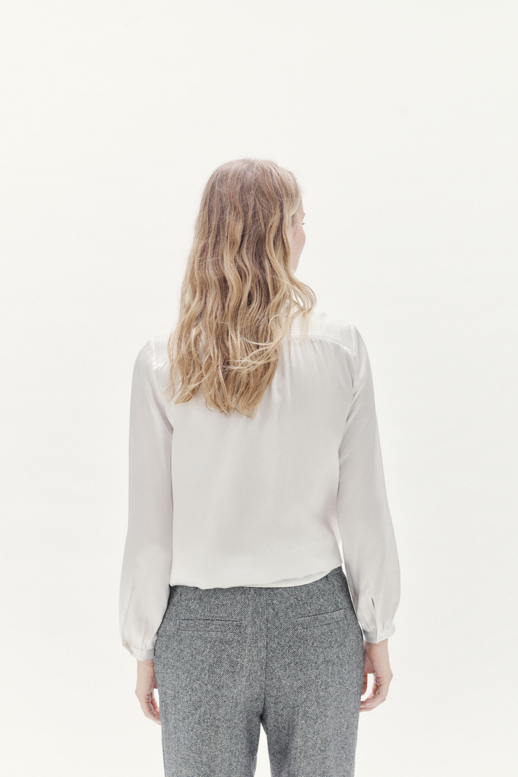 chemisier dallas 100% soie ivoire femme