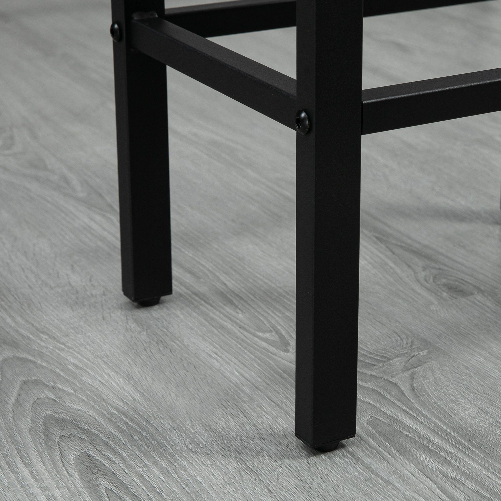 HOMCOM Bartisch Bartisch, Barhocker, 5-tlg. Set, Industrial Design, 120 x 60 x 90cm