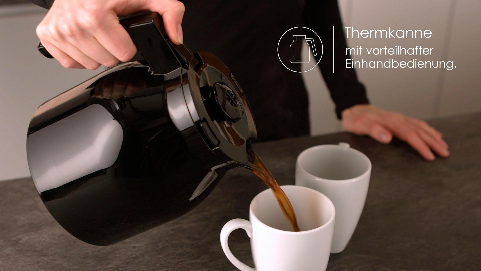 Melitta Filterkaffeemaschine Enjoy Therm 1017-06 schwarz, 1,1l Kaffeekanne, Papierfilter 1x4