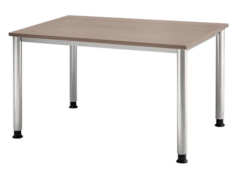 Hammerbacher Schreibtisch Matrix mit Aufbau Nussbaum 1.200 x 800 x 760 x 680 - 760 mm