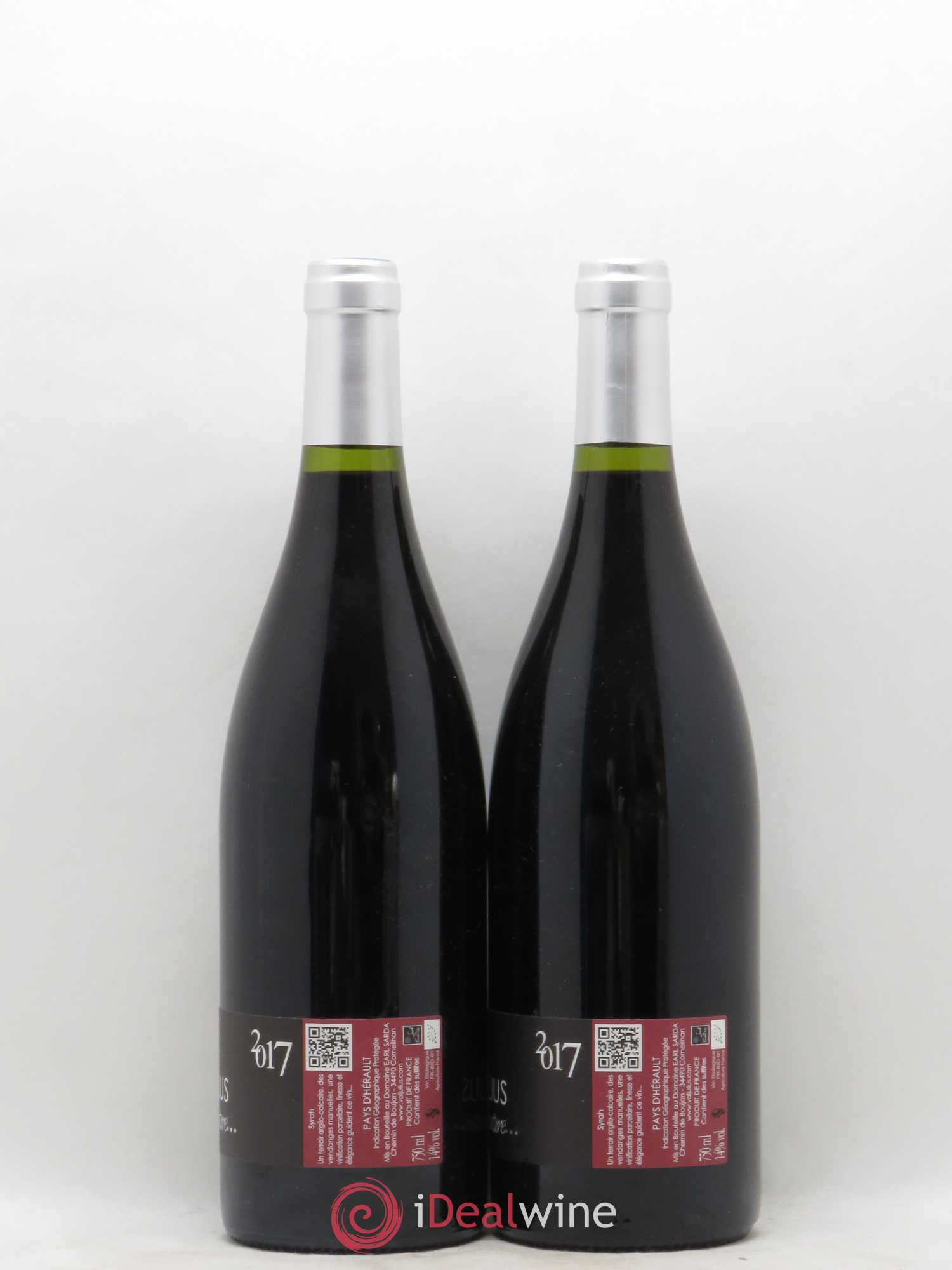 IGP Pays d'Hérault (Vin de Pays de l'Hérault) Valjulius Signature J Et B Sarda 2017 - Lot de 2 Bouteilles