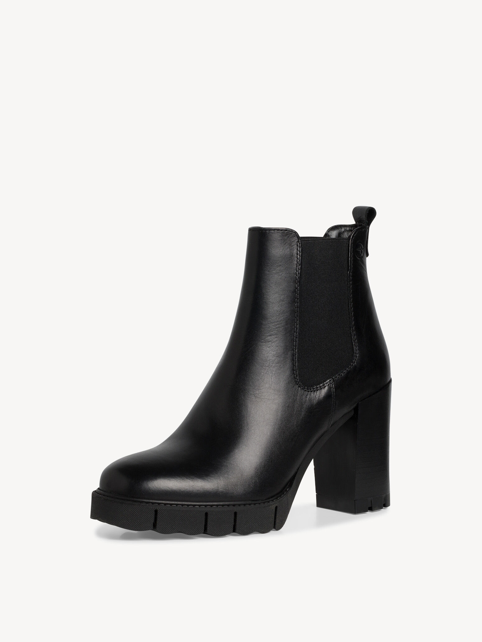 Bottine Chelsea en cuir - noir