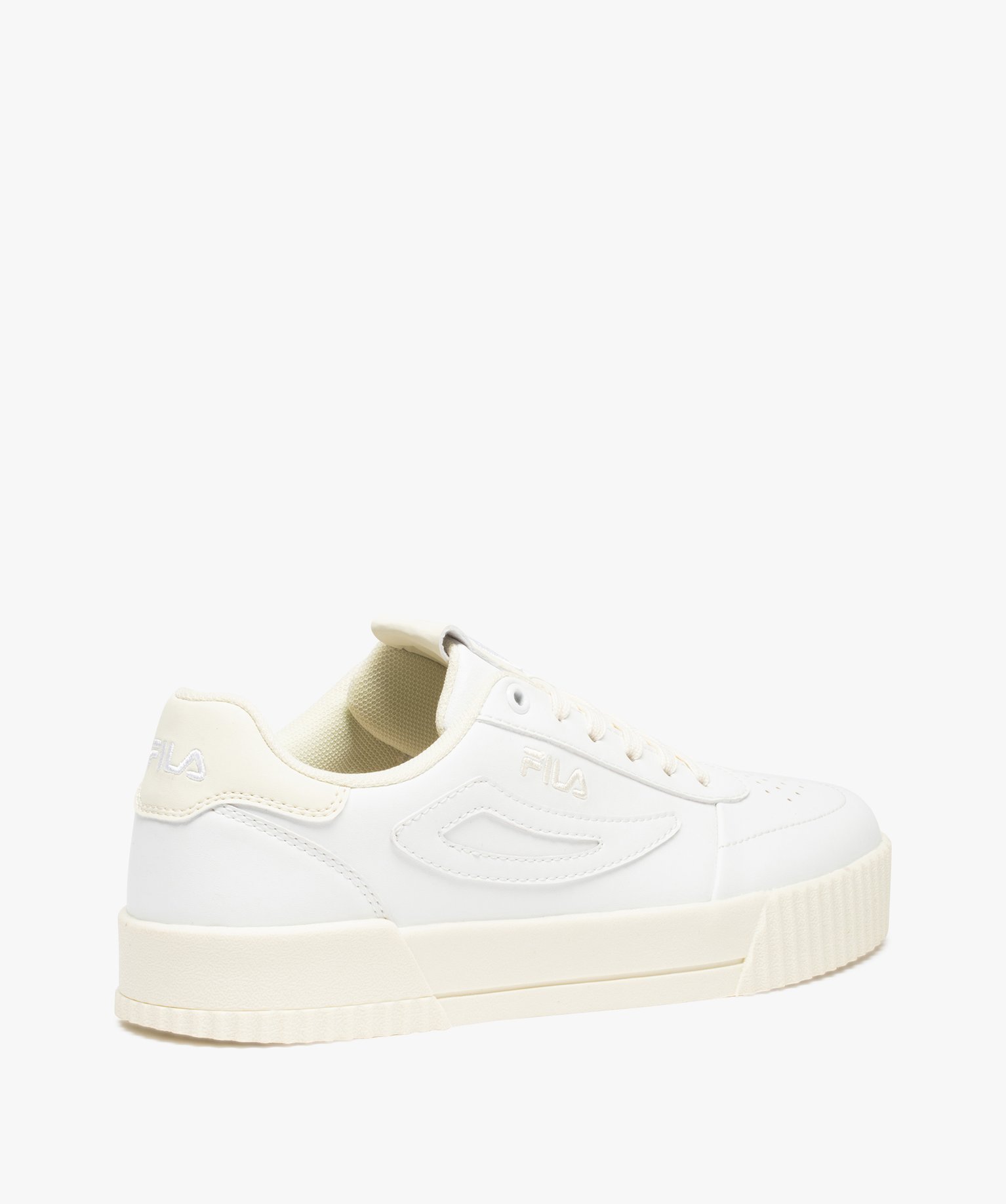 Tennis femme à détails colorés fermeture lacets – Fila ... blanc | GEMO