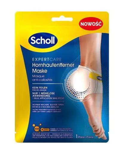 „Scholl Expert Care“ šveičiamoji kulnų kaukė su AHA rūgštimis (1 vnt.)