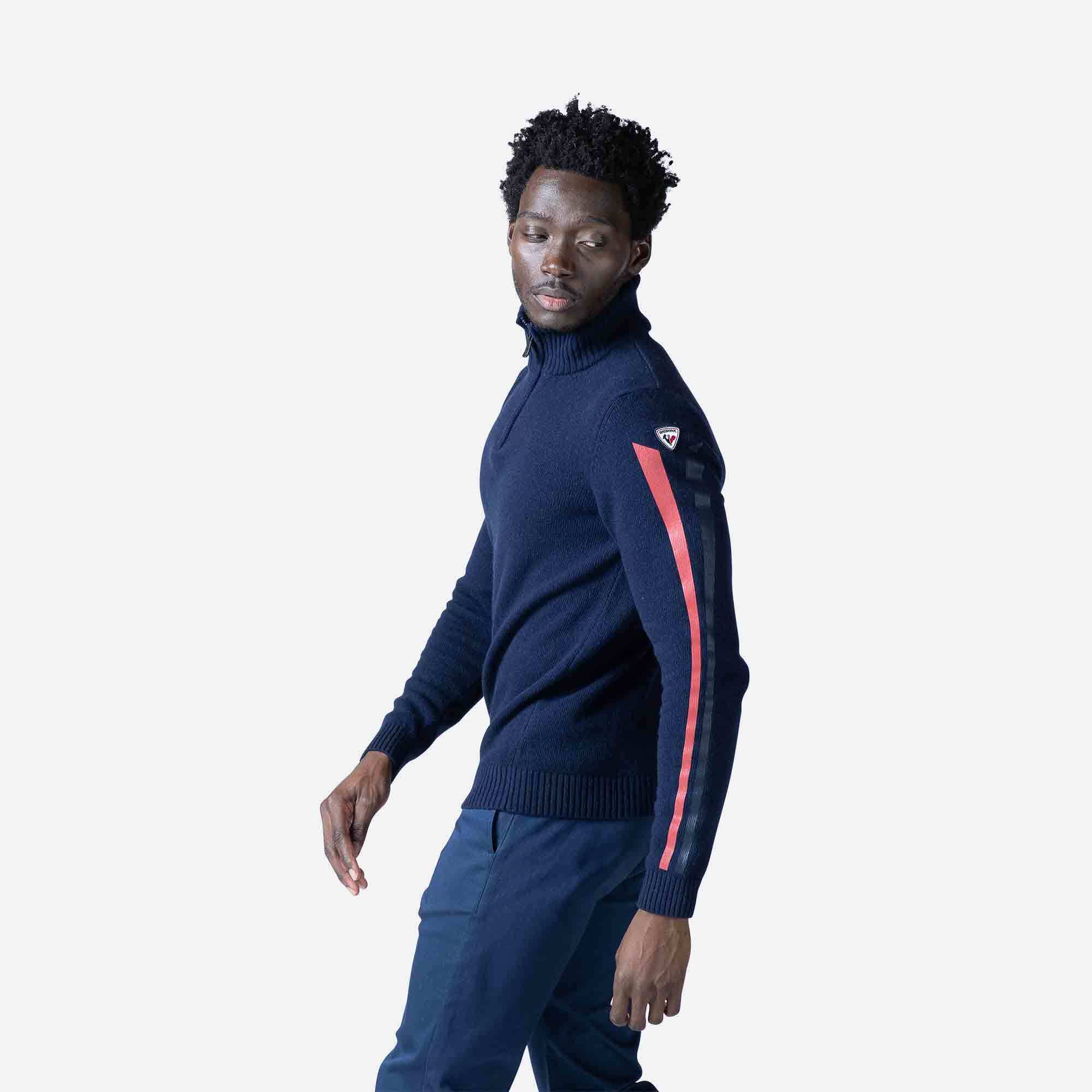 Pull en maille à manches Signature homme