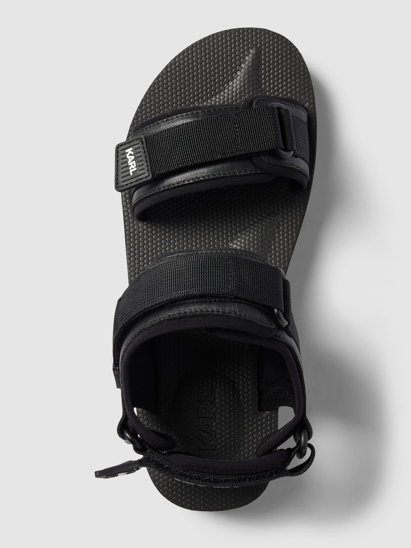 Sandalen aus Leder mit Label-Details Modell 'Trekking' in schwarz