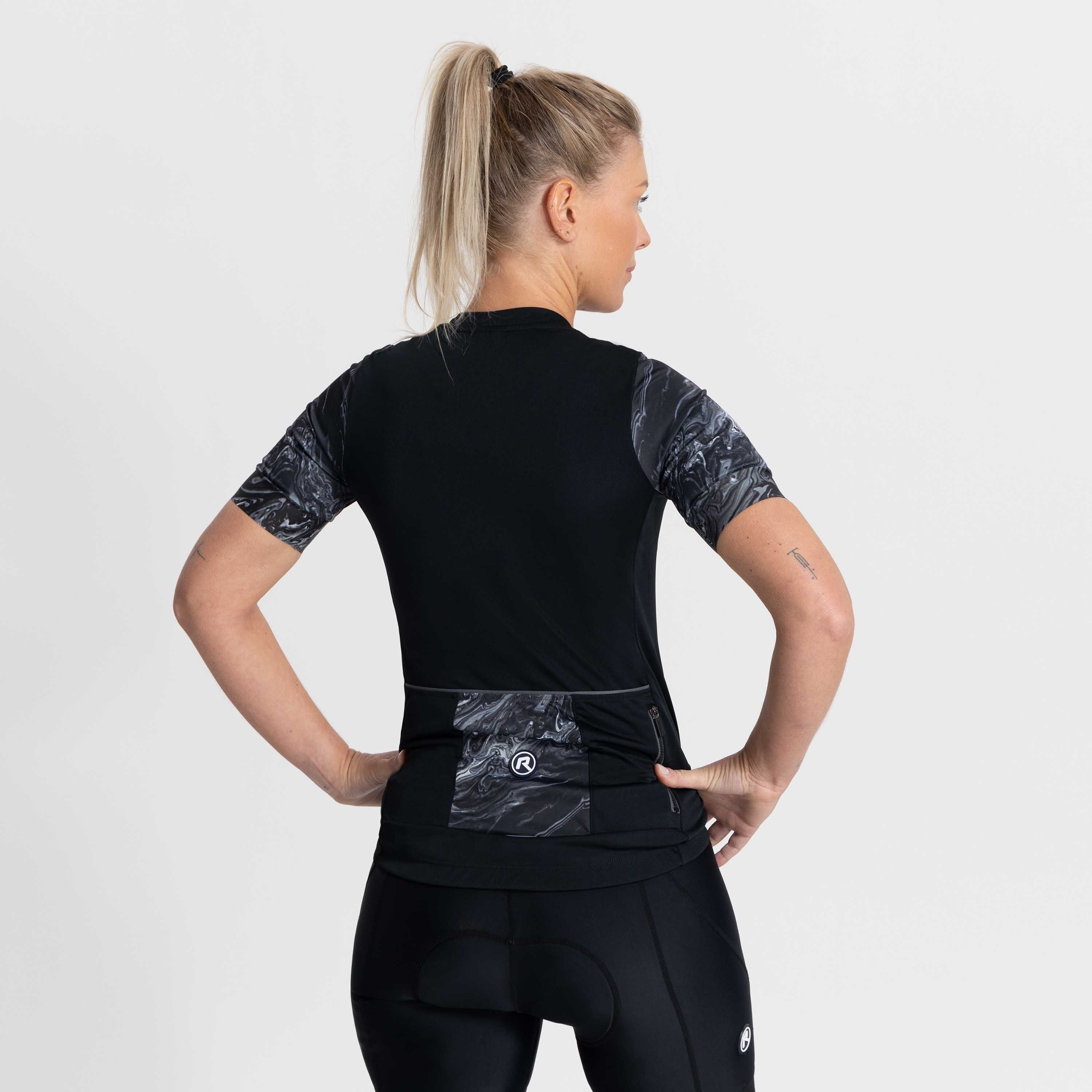 Rogelli Liquid Schwarz/Grau Damen Radtrikot Kurzarm