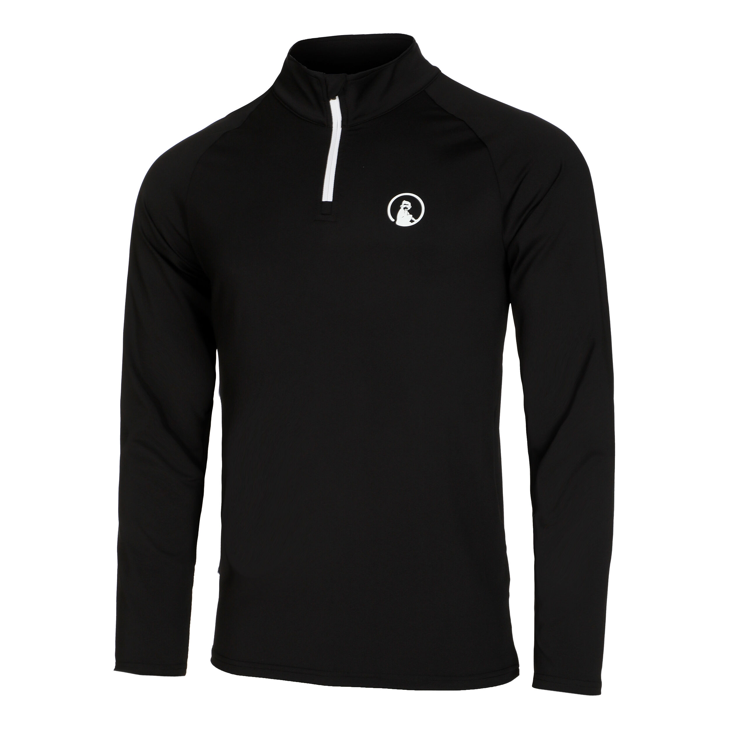 Big Serve 1/4 Zip Longsleeve Herren - Schwarz, Weiß