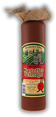 Kartoffelschnaps Hermann Löns aus der Lüneburger Heide Kartoffelschnaps Hermann Löns aus der Lüneburger Heide Eine alte Spezialität aus der Lüneburger Heide. 0,7	 Liter - Vol 32%