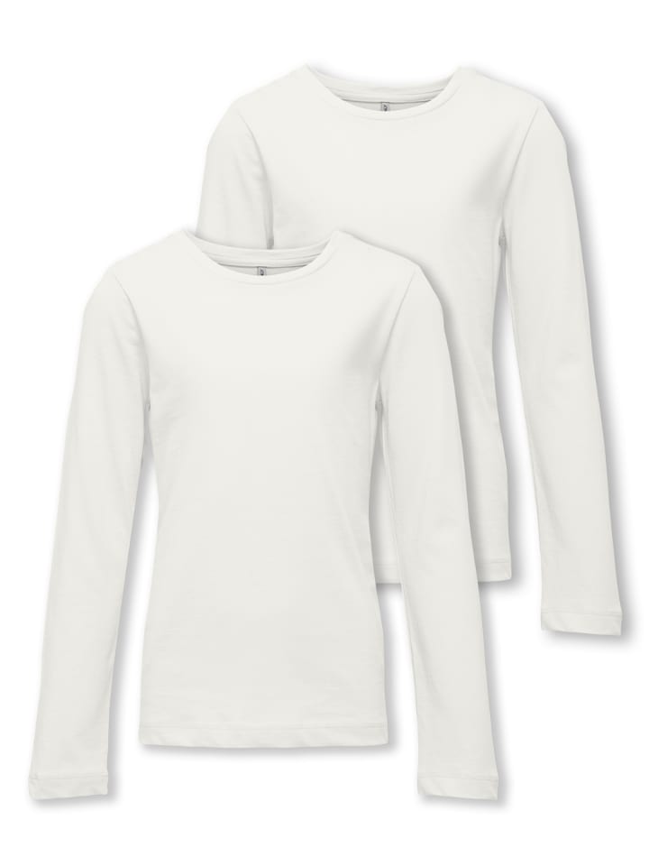 KIDS ONLY Langarmshirts 2er Pack KOGNEW ONLY L/S TEE in cloud dancer günstig kaufen 122/128