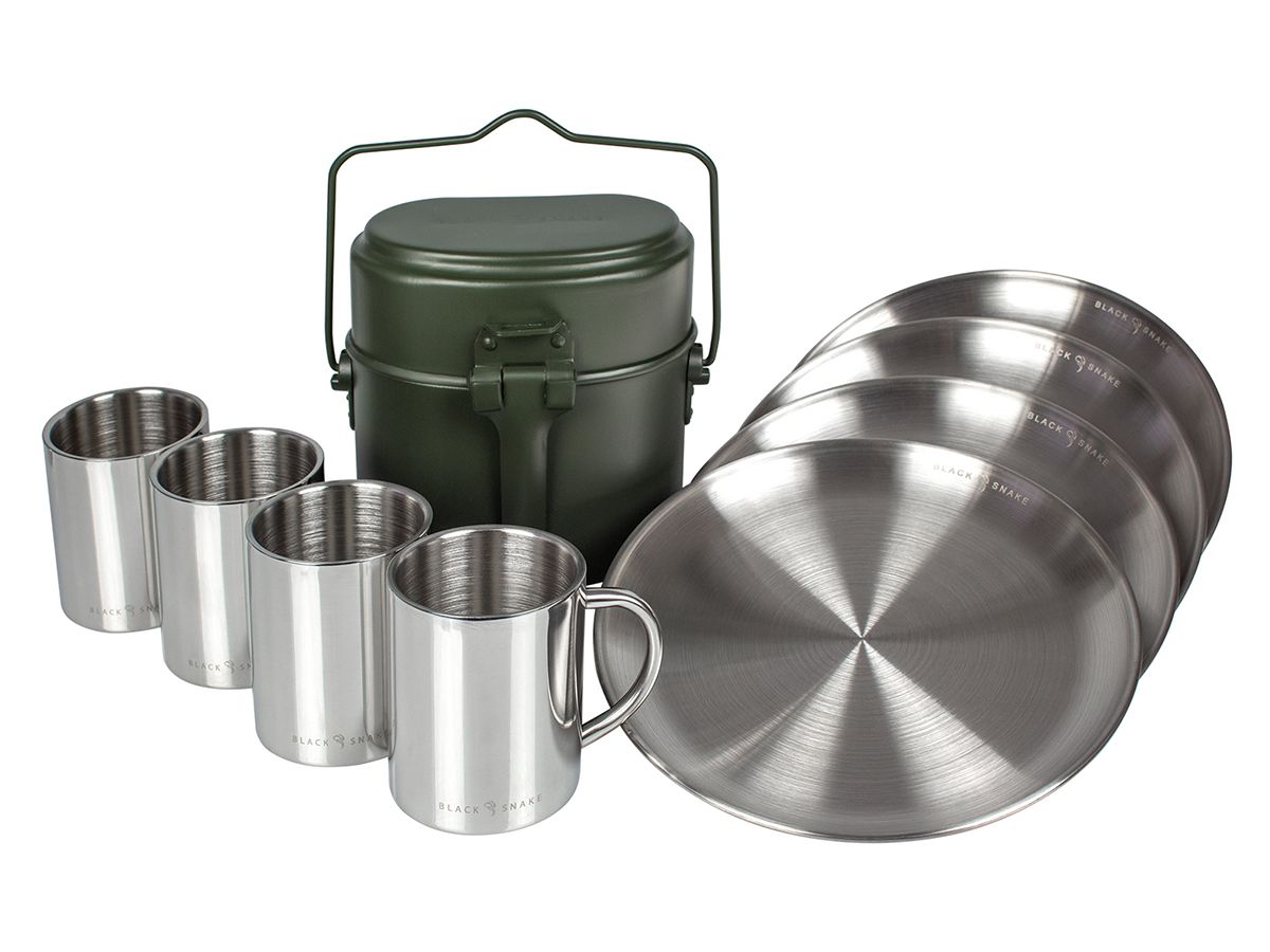 Black Snake 9-teiliges Campingkochgeschirr Set