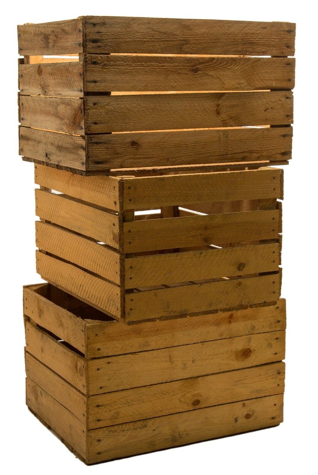 Kistenkolli Altes Land Allzweckkiste 3 Stück Massive Apfelkisten Obstkisten holzkiste Obstkiste aus dem