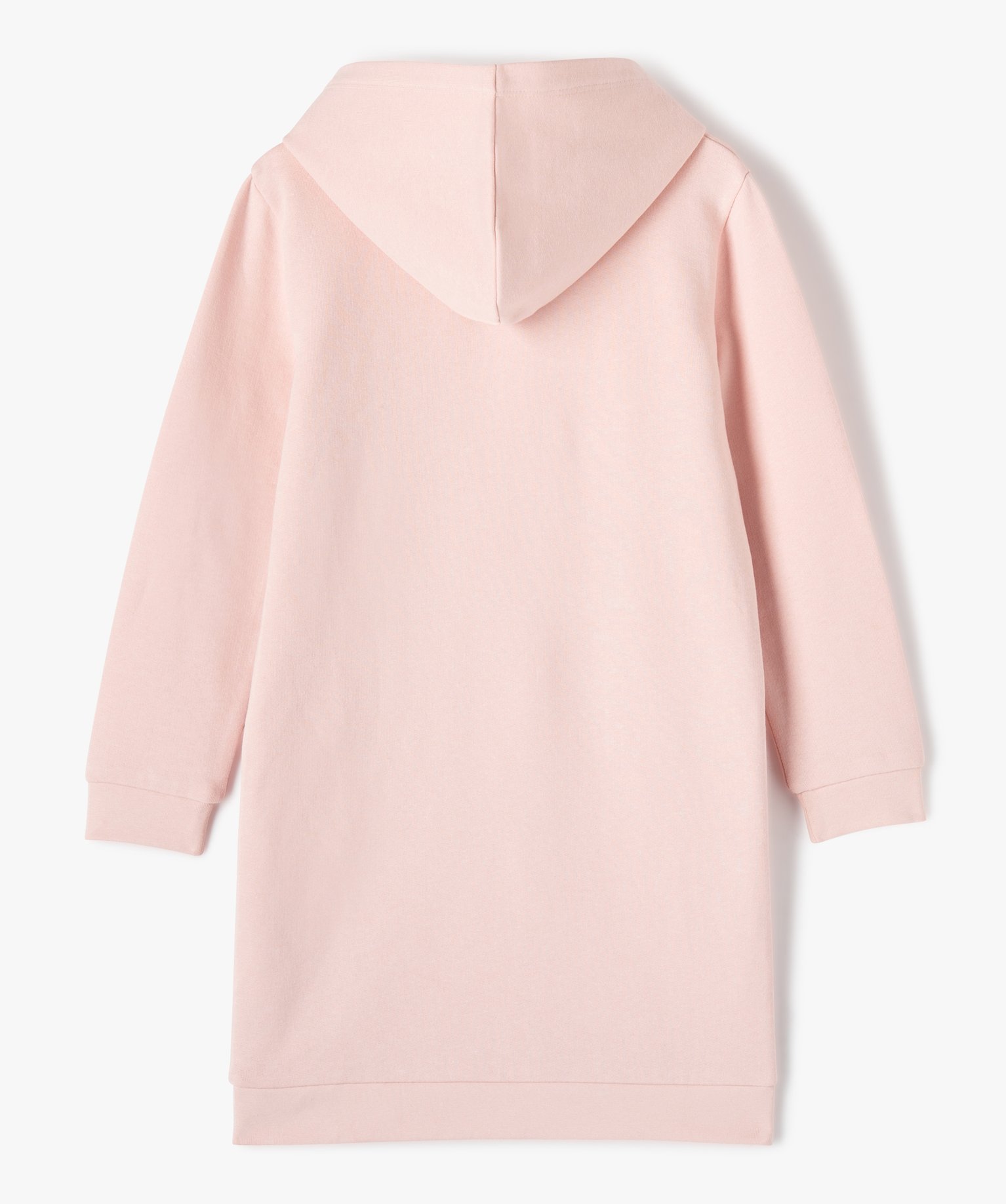 Robe sweat fille à capuche et motif pailleté rose | GEMO