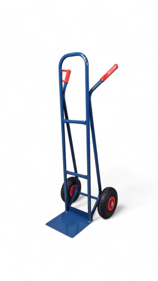 Cărucior manual Frami 207.057-L cu ladă, capacitate de încărcare de 250 kg pe roți pneumatice