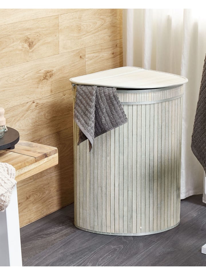 Beliani Wäschekörbe BADULLA in Grau - (W) 42 x (H) 60 x (L) 35 cm günstig kaufen onesize