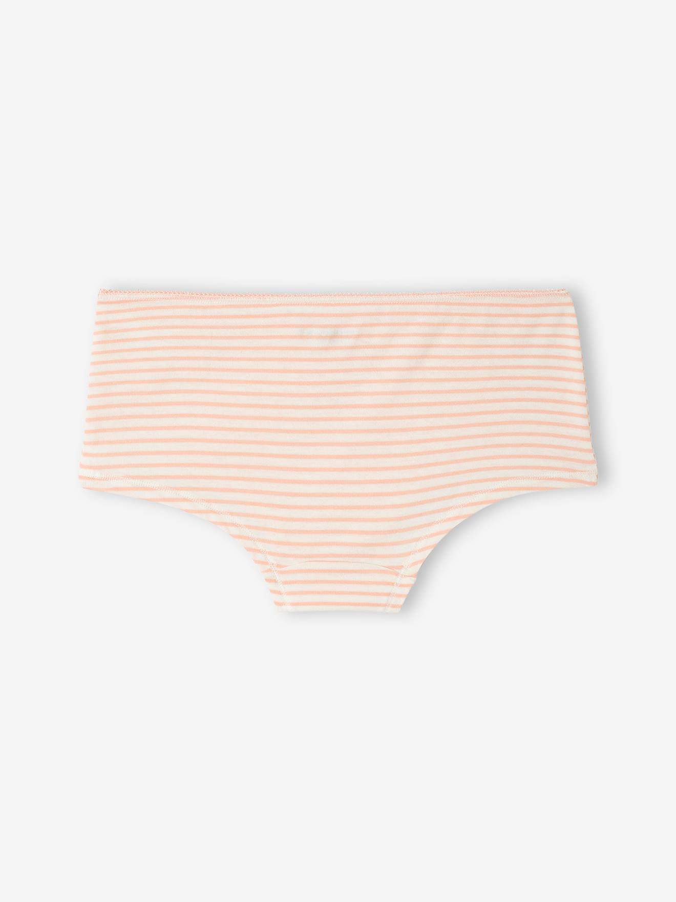 Vertbaudet 4er-Pack Mädchen Shortys BASIC Oeko-Tex - wollweiß