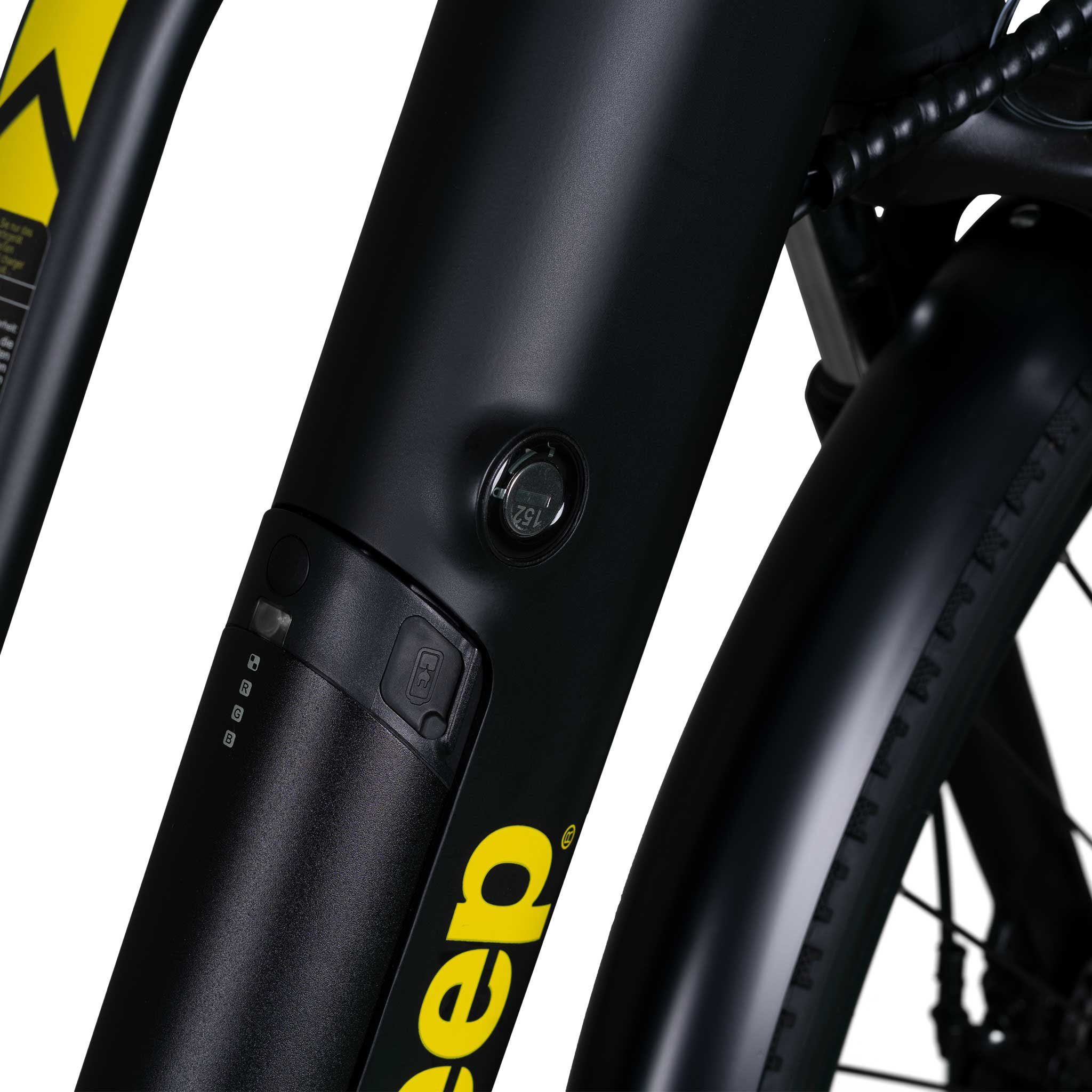 Jeep E-Bikes E-Bike TLR 7010, 7 Gang, Kettenschaltung, Heckmotor, (mit Akku-Ladegerät)
