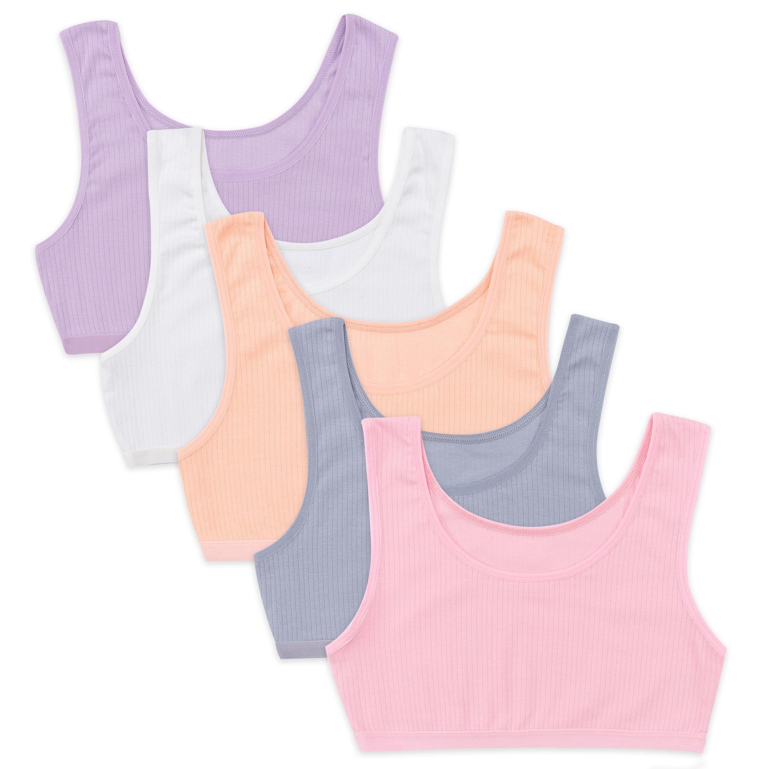 LOREZA Bustier 5 Mädchen Bustier Baumwolle Unterwäsche Sport BH 128-170 (Set, 5-tlg)