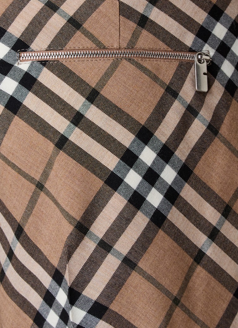 Burberryn väljät ruudulliset villasekoitehousut