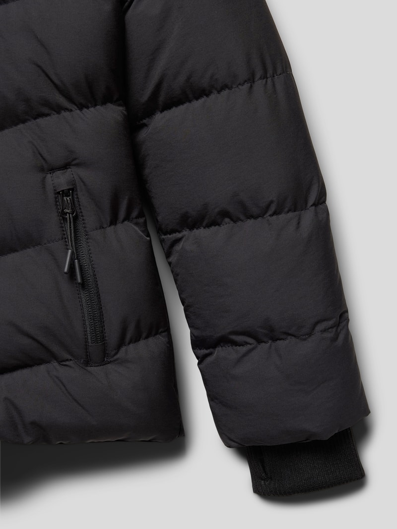 Steppjacke mit Kapuze Modell 'Alomi' in schwarz