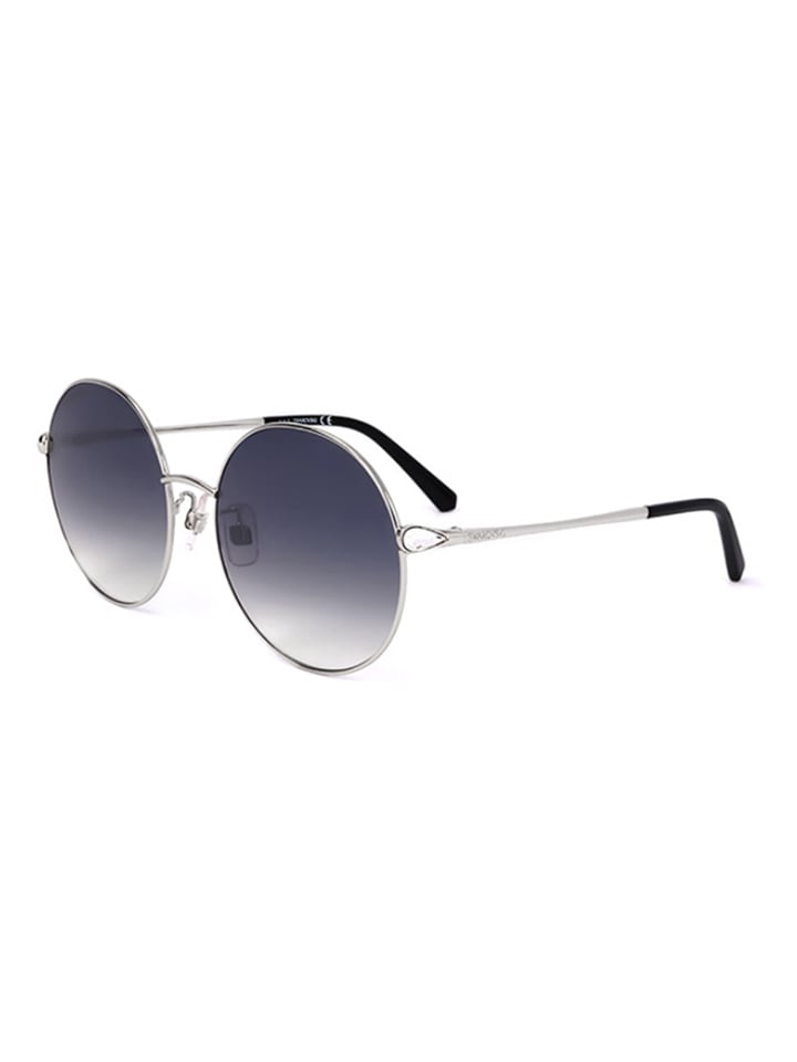 Swarovski Damen-Sonnenbrille in Silber/ Dunkelblau günstig kaufen 59