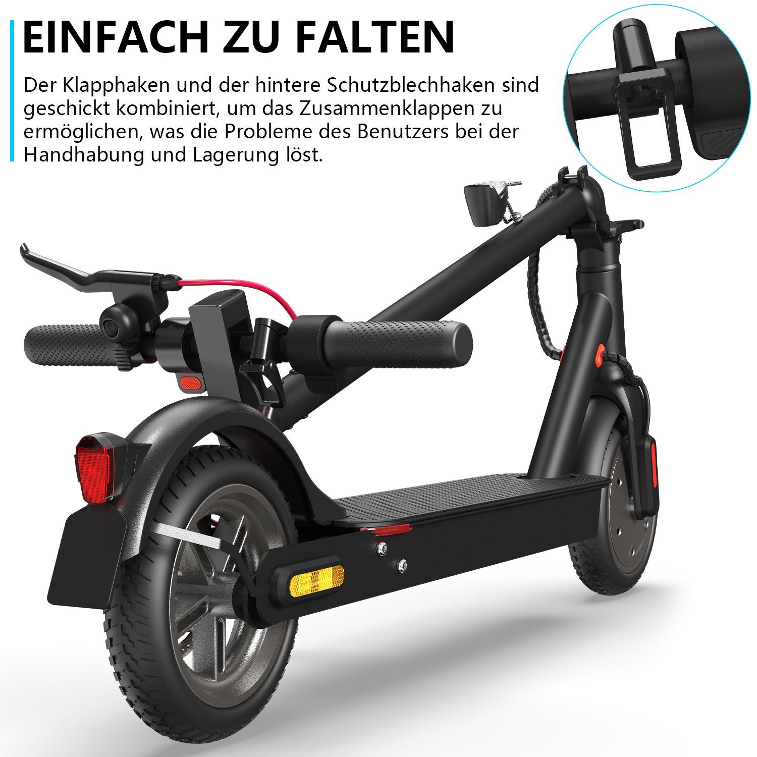 LETGOSPT E-Scooter 350W ELEKTROSCOOTER mit Straßenzulassung ABE, 8,5