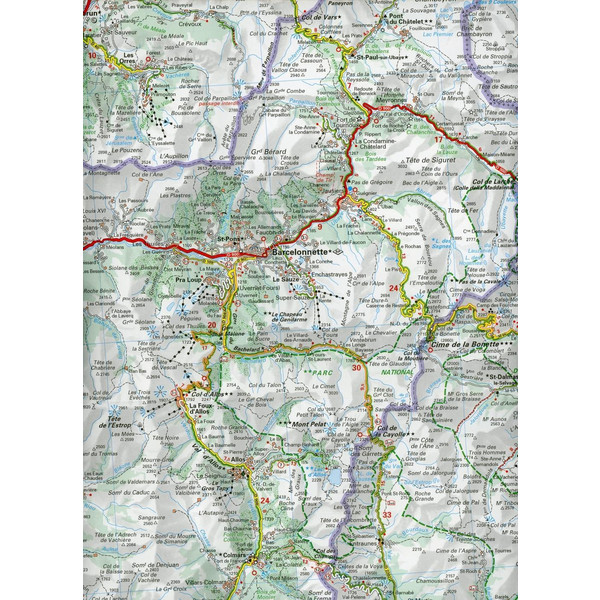 Michelin Französische Alpen Süd - Straßenkarte