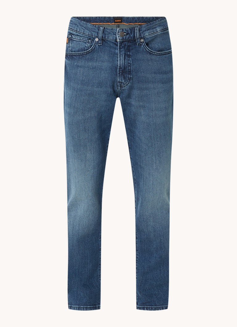 HUGO BOSS Slim fit -farkut keskikovaa pesua lyocell-sekoitteesta