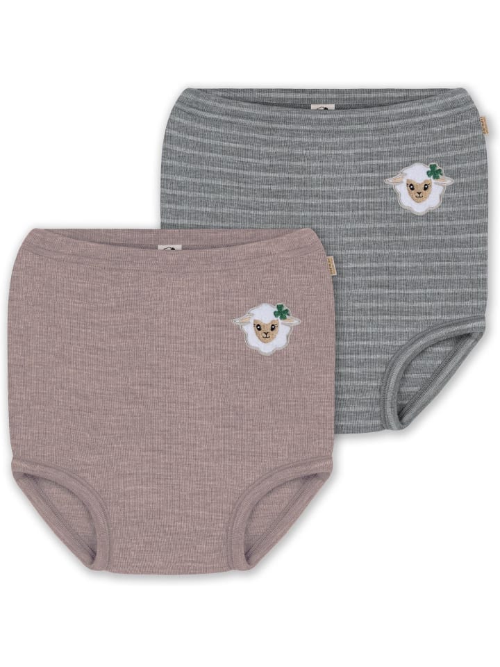 Normani Outdoor Sports 2er Pack Baby Merino Windelhose Tokoroa in Grau/Rosa günstig kaufen