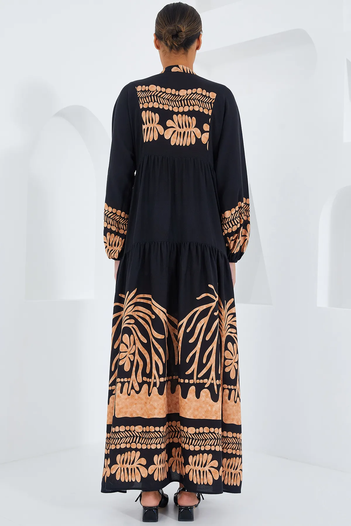 Bigdart  Schwarzes Hijab-Kleid aus Nerzviskose für Damen 2423