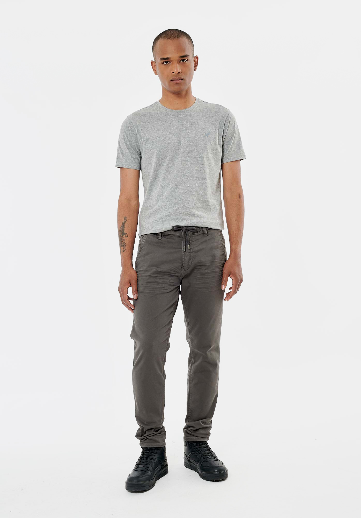 IRWIX  Jean slim relaxed gris homme