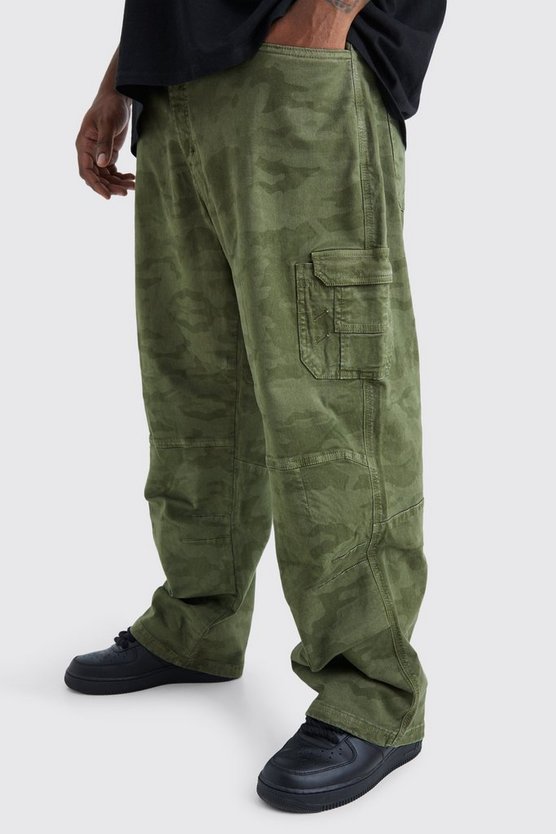 Plus lockere Camouflage Cargo-Hose
