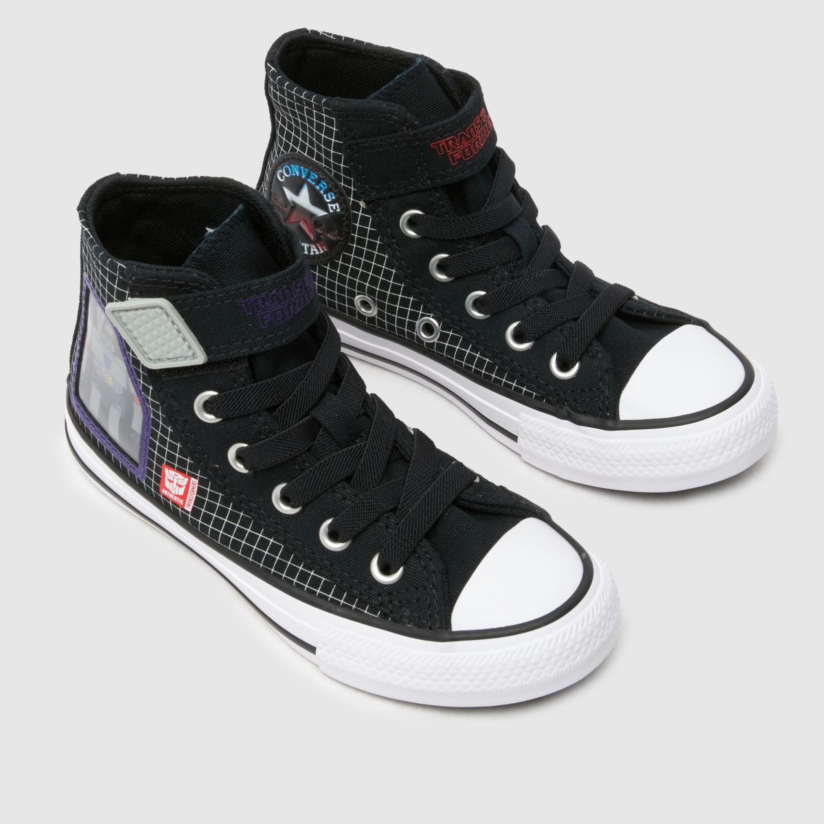 Converse svarta multifärgade all star hi 1v transformers pojkar junior träningsskor