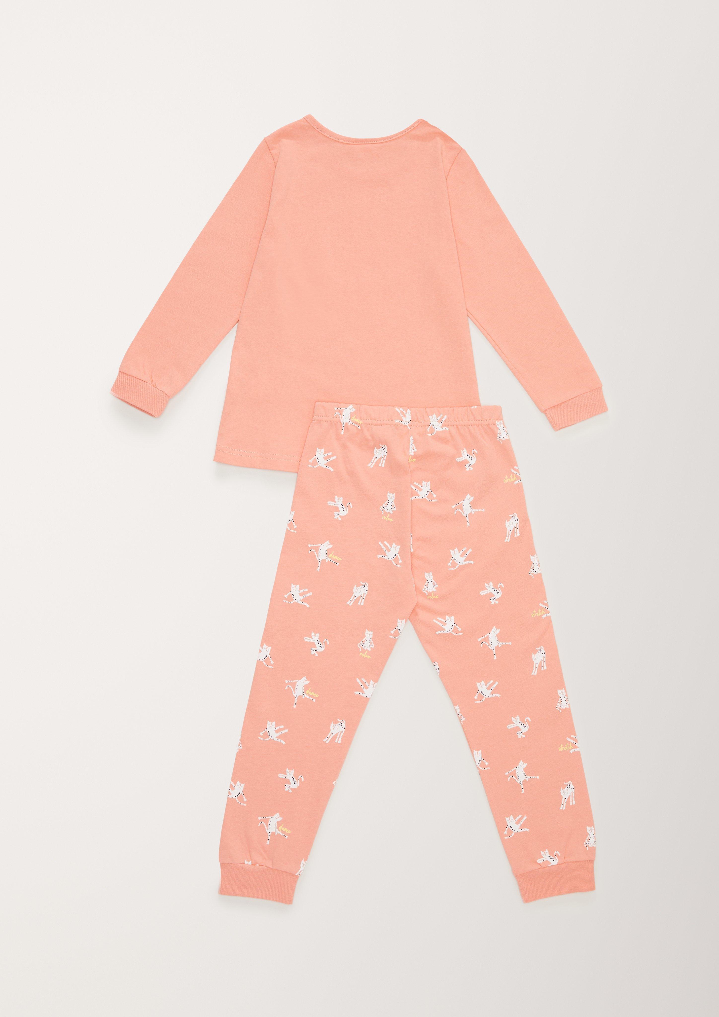 Pyjama mit Print  6005955-3255