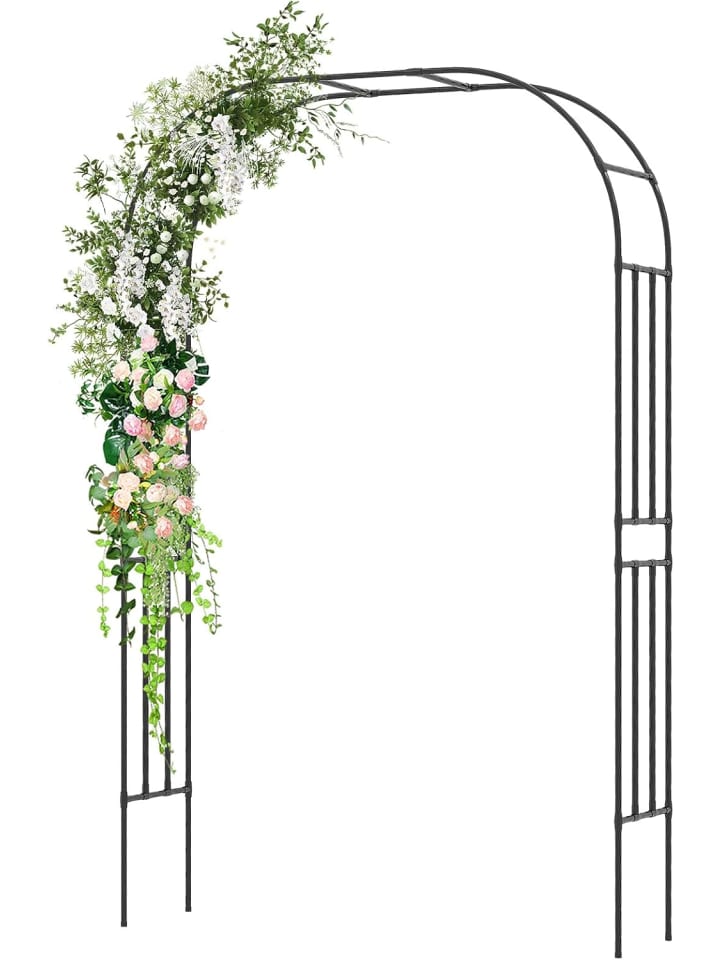 COSTWAY Rosenbogen Metall 240x153x40cm in Schwarz günstig kaufen onesize