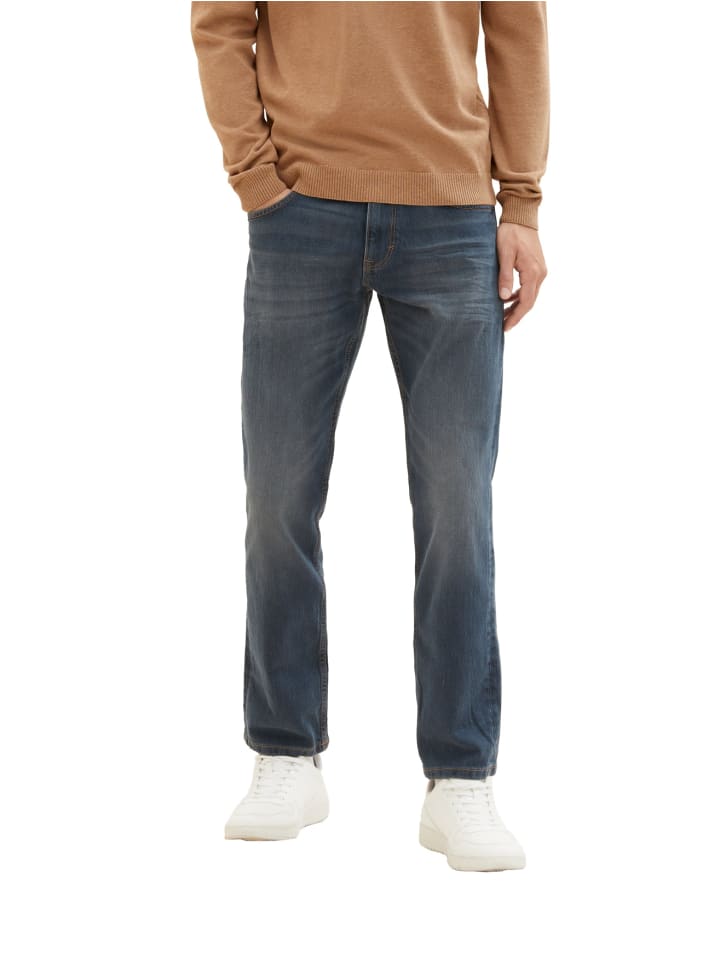 Tom Tailor Straight Leg Jeans Regular Fit Denim Marvin in Blau günstig kaufen