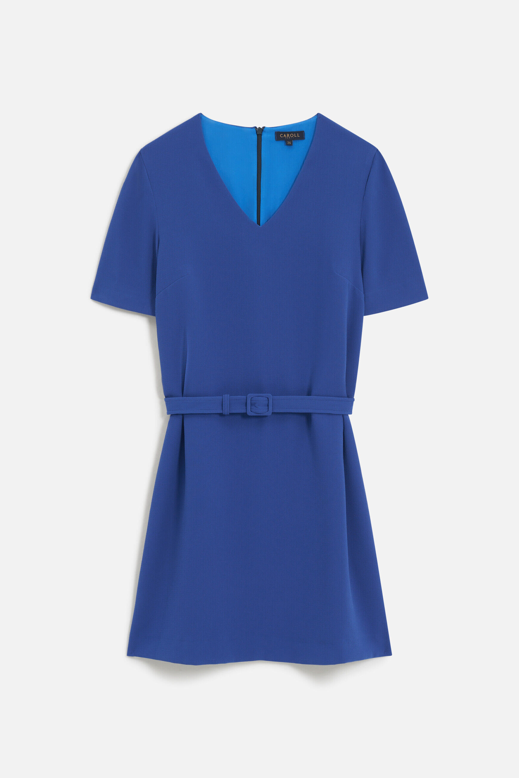Robe reine bleu electrique femme