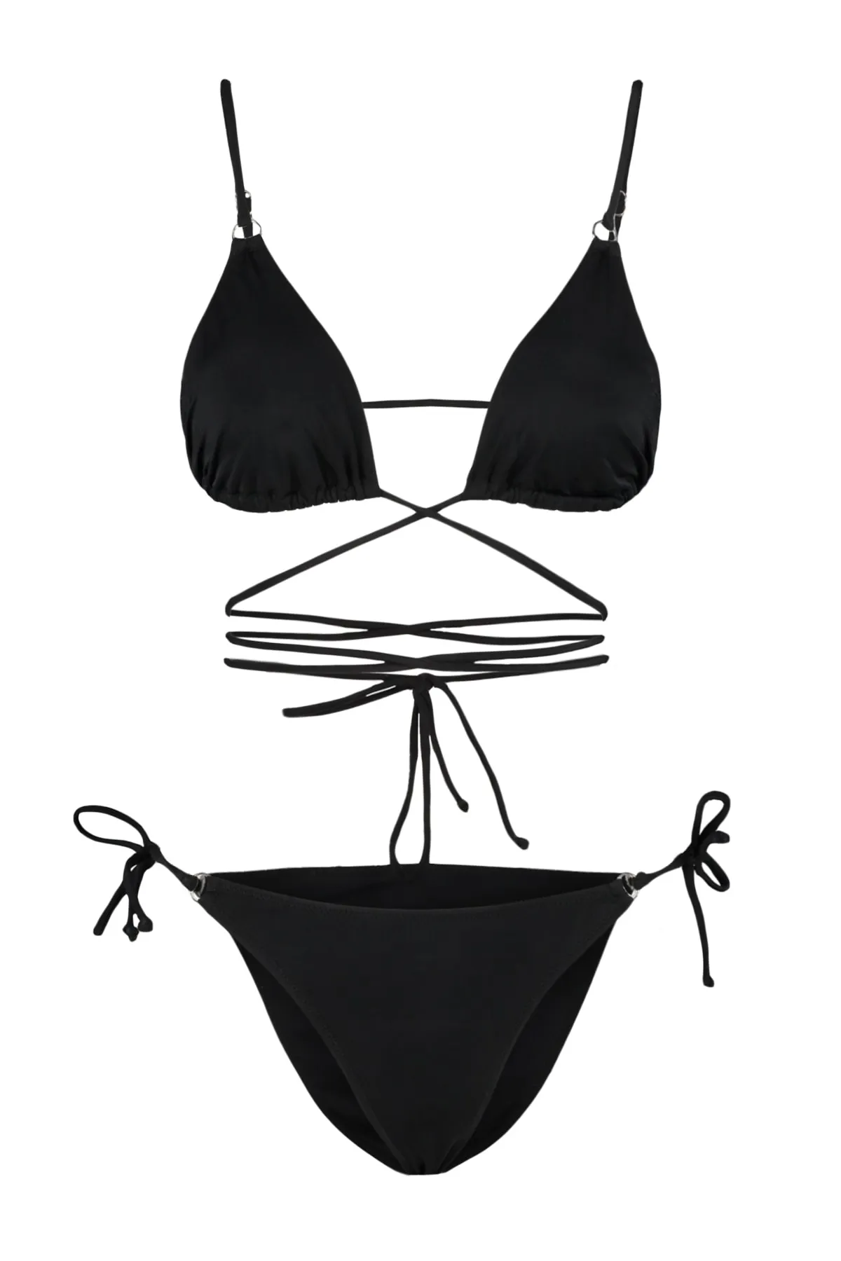 Trendyol Collection  Bikini-Set - Schwarz - Unifarben