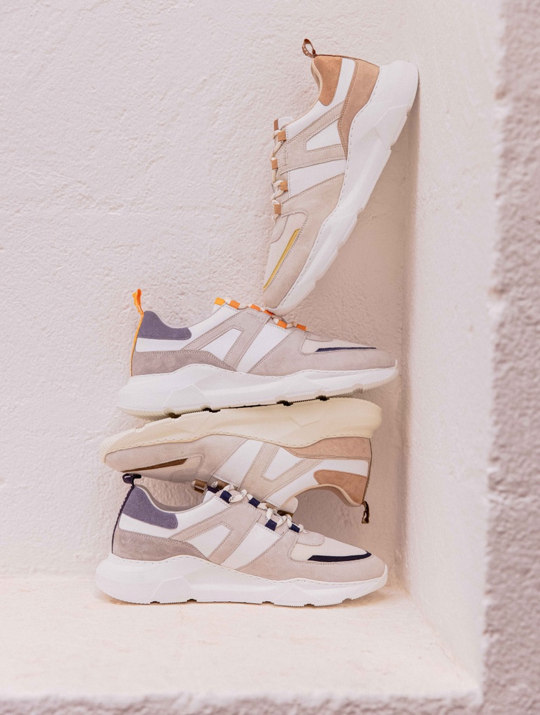 Lennox - Blanc - Marine - Denim - Gris