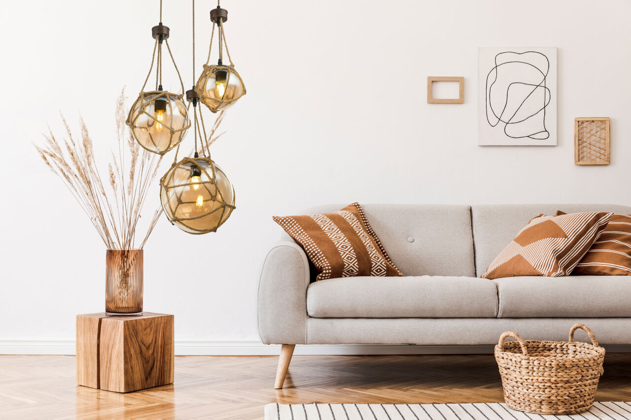 Globo Lighting - TIKO - Hängeleuchte Metall rostfarben, 1x E27